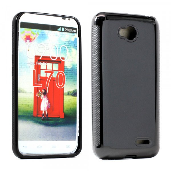 Wholesale LG Optimus L70 Exceed 2 TPU Gel Case (Black)